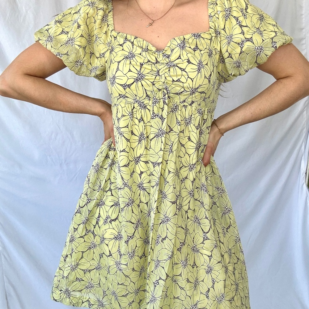 Floral Yellow Dress